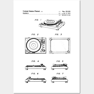 Record Player Patent Posters and Art